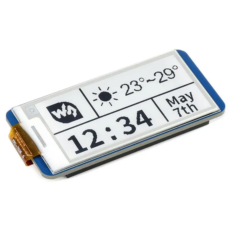 

Raspberry Pi Pico 2.13inch E-Paper E-Ink Display Module 250Ã—122 Black/ White SPI 2.13"