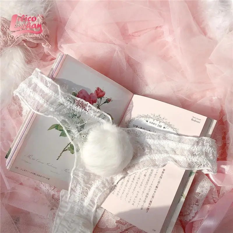 Новинка 2020 г. милые женские стринги с милым хвостом трусики в стиле &quotЛолита&quot