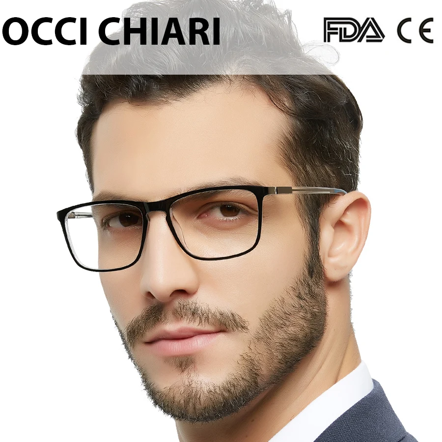 OCCI CHIAR мужские очки для чтения с защитой от синего света компьютерные Nerd очки при дальнозоркости ацетатная оправа для очков 1,0 1,5 2,0 2,5 3,0