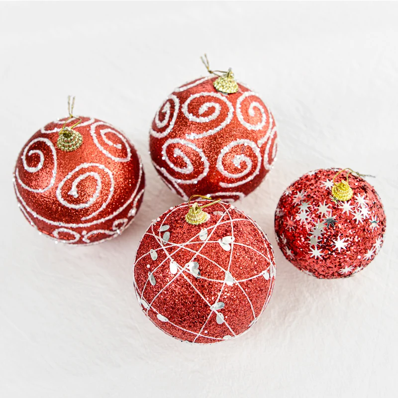 Рождественские украшения 10 см кабулк красный цвет украшениями круглой формы