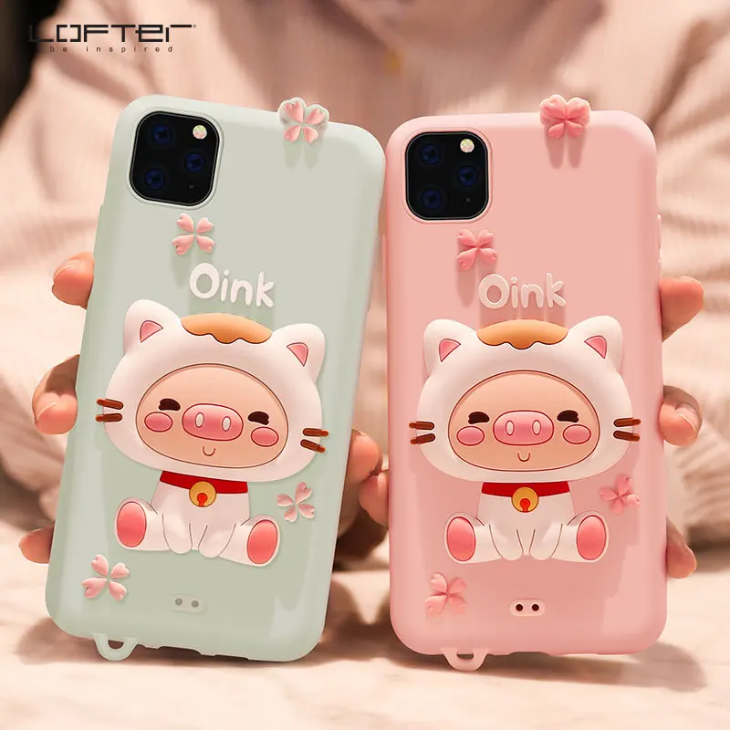 Чехол для телефона Piggy с мультяшным рисунком для iPhone 11, для iPhone 11 Pro Max, ударопрочный чехол, силиконовый милый чехол для iPhone 11 Pro