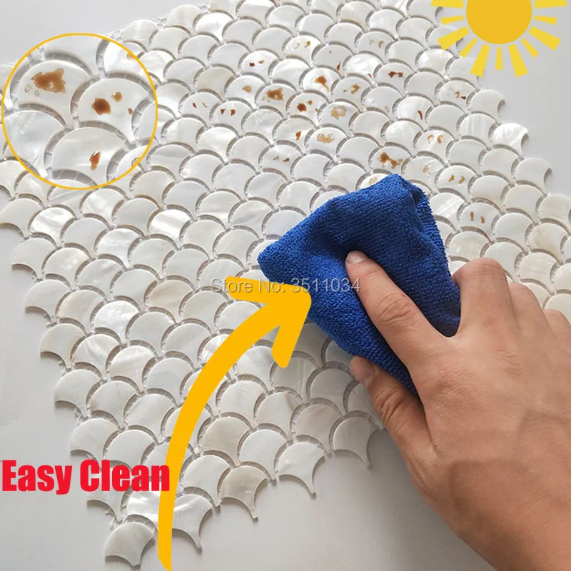 1 коробка 11 шт. креативная Веерная форма натуральная белая ракушка мозаичная