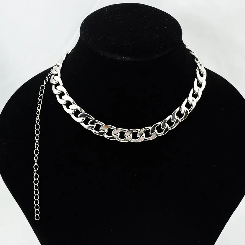 

Niche Cold Wind Thick Necklace Stainless Steel Thick Chain Necklace Gram Rock Personality Wild Collar Hip Hop Street Rap Gift