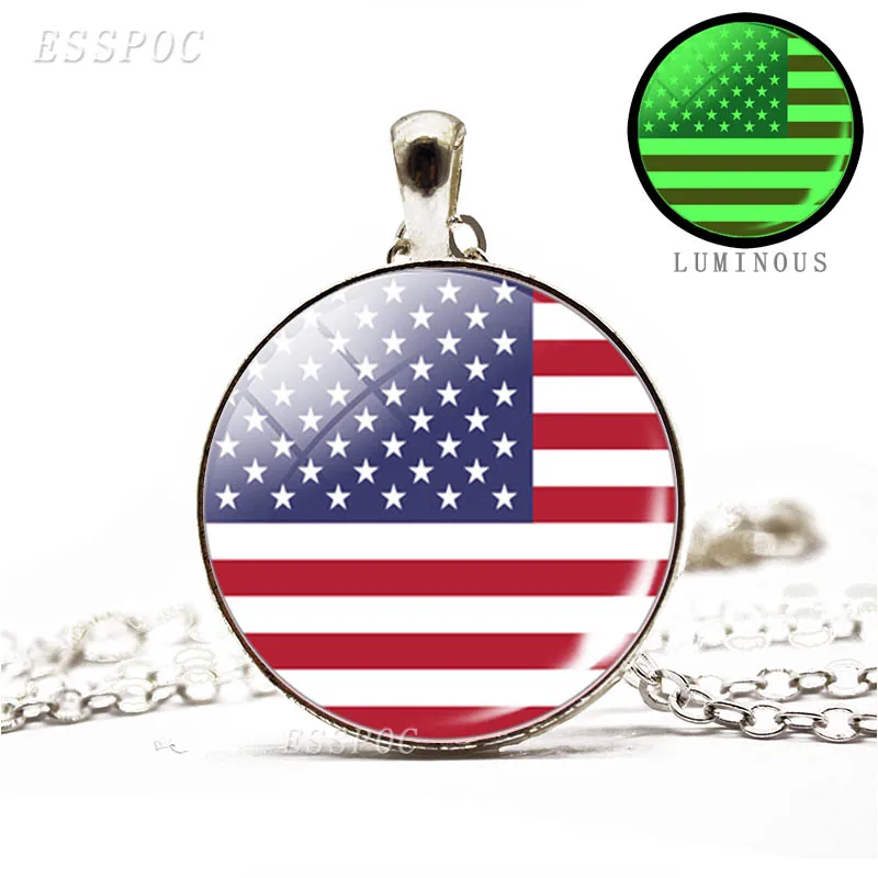 Светящееся в темноте ожерелье с национальным флагом Северной Америки канадской