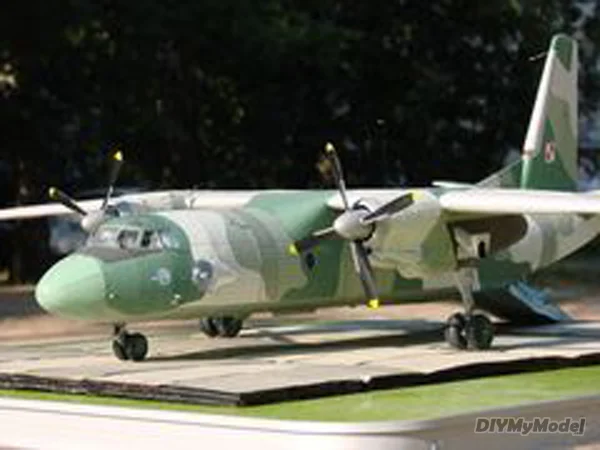 DIYMyModeI-avi&oacute;n de transporte de An26-26, bricolaje, modelo de papel artesanal, juego hecho a mano, rompecabezas de juguete, regalo, utillaje de pel&iacute;cula-4