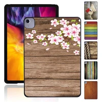 simple wood pattern tablet hard shell case cover for apple ipad air 4 2020 10 9 inch durable plastic protective shell free pen
