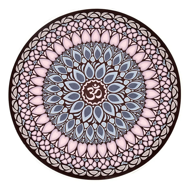Круглый коврик для йоги натуральный каучук охрана окружающей среды МАНДАЛА