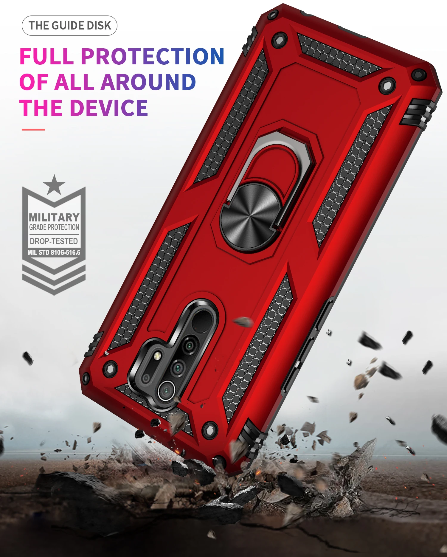 Fashion Armor Shockproof Phone Case  For Xiaomi Mi 10 11 10T 11i PRO ULTRA LITE 5G 10S Luxury With Ring Stand Anti Fall Cover