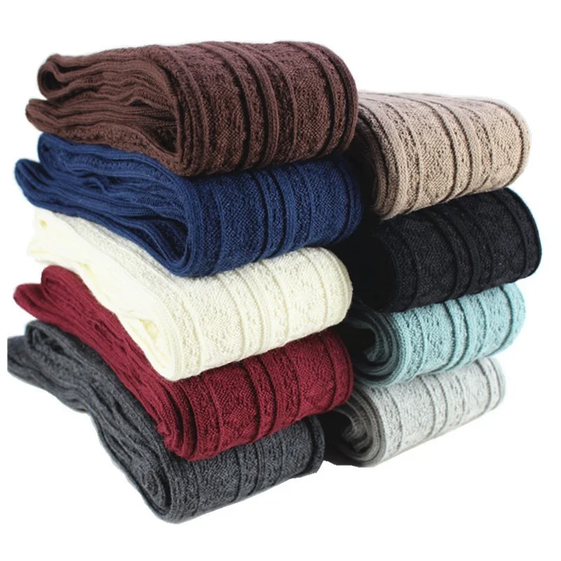 

Autumn Winter Japanese Lengthened Twist Stockings Cotton Retro Student Thigh Socks Thick Needle Cotton Socks Knee Socks