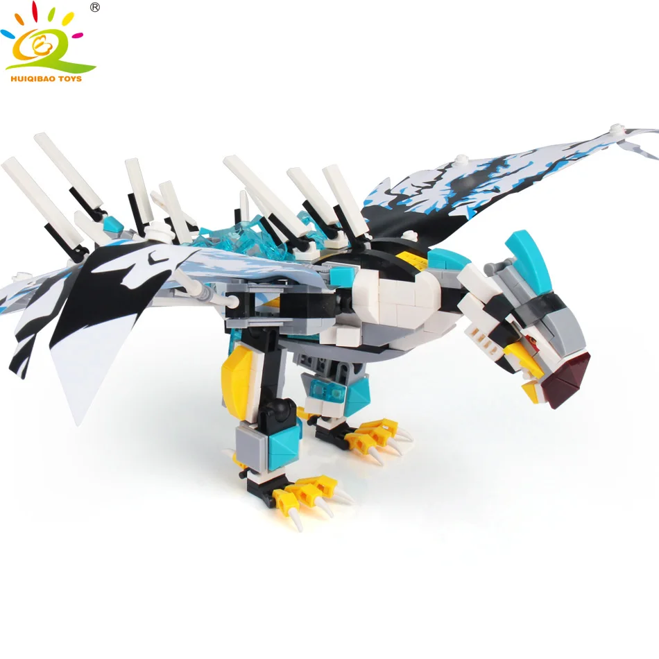 504 шт. Ninjaed фильм Летающий орел Совместимость строительные блоки дракона Кай Джей