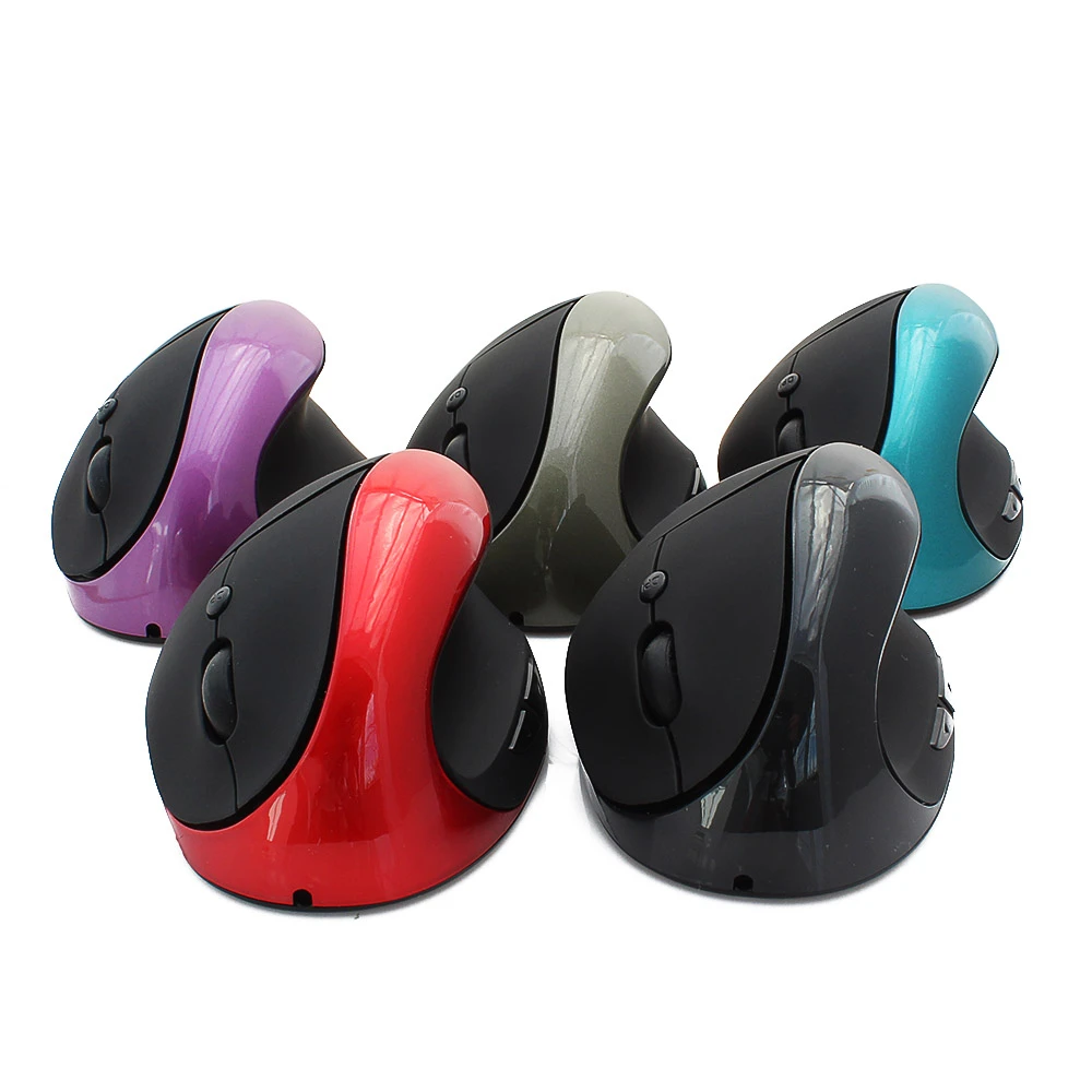 Вертикальная мышь беспроводная перезаряжаемая игровая с Mause Pad 6D эргономичная