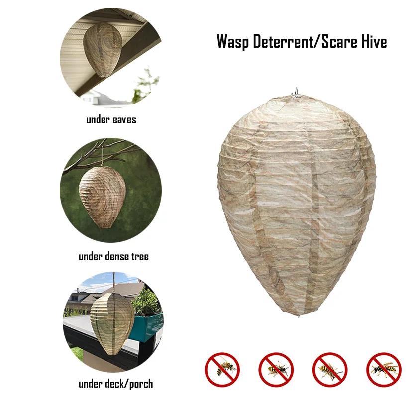 

Anti Wasp Paper Decoy Wasps Nest Humane Pest Control Simulated Deterrent