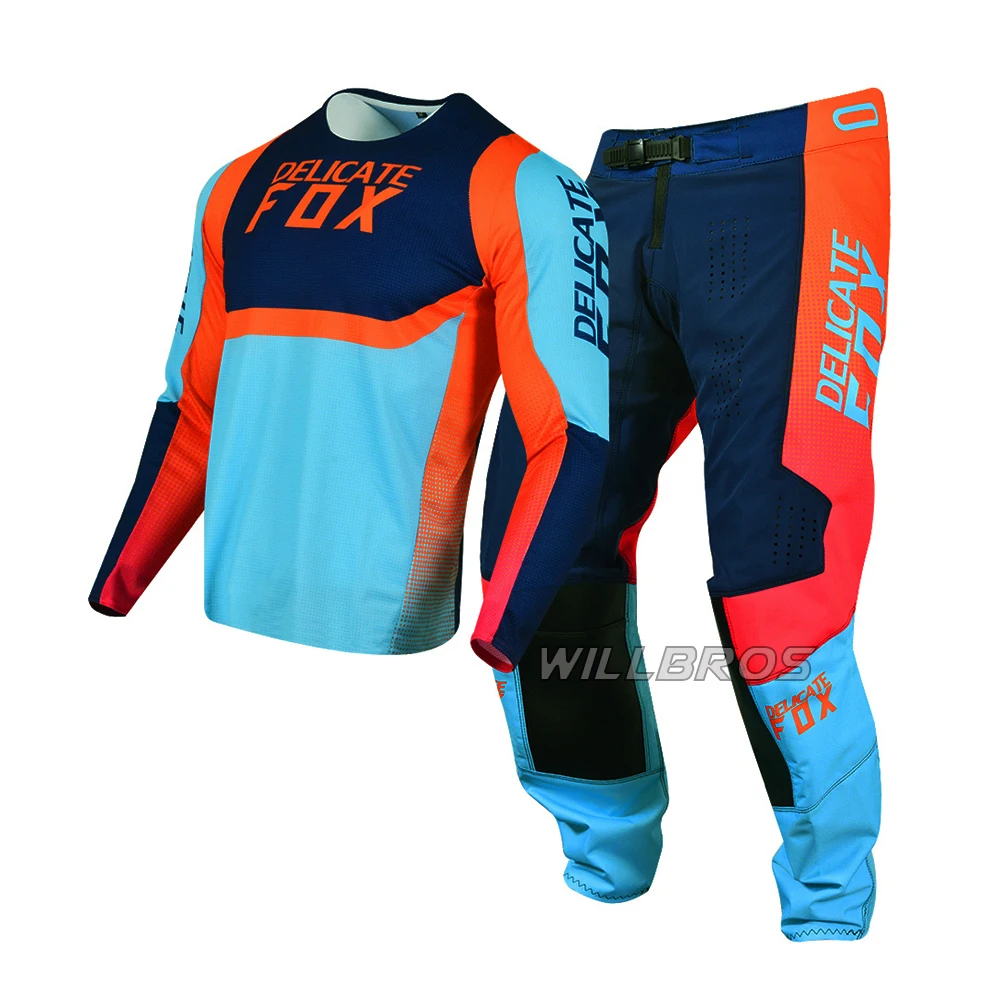 

Mountain Bicycle Offroad Kits Motorcycle Motorbike Gear Set 2021 Delicate Fox 180/360 Jersey Pants Scooter Suit