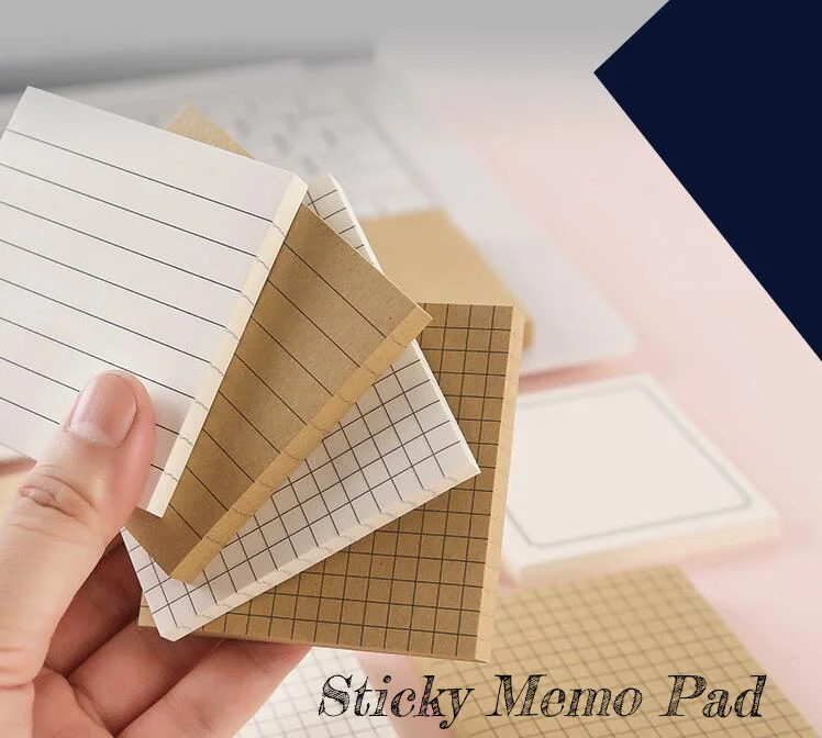 

Sticky Memo Pad Office School Cute Planner Notepad, N Times Post Sticky Notes Cheap Blank Grid Ruler Craft Papers Papeleria