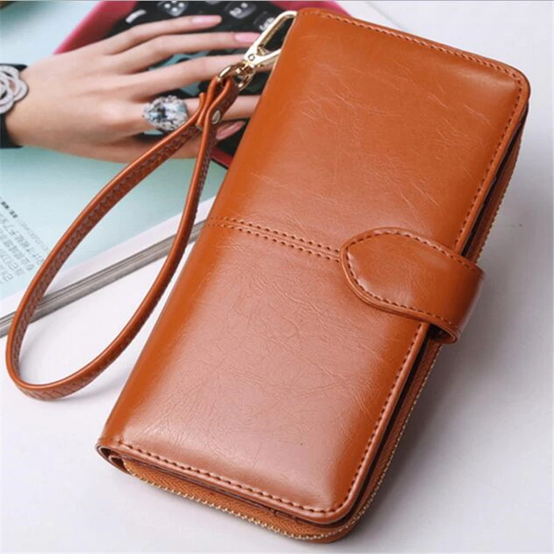 

Women Wallet Female Purse Women Leather Wallet Long Phone Bag Coin Purse Card Holder Money Clutch Multifunction Zipper Wallets