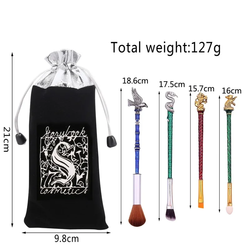 

4 шт./компл. аниме периферическая Кисть для макияжа волшебный значок для румян ремонт основы Кисть Губка головка макияж кисть набор косметики