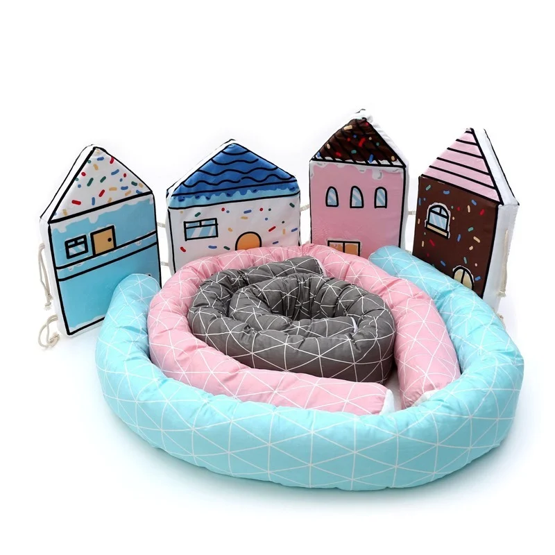 

Baby Bed Thicken Bumper One-piece Crib Around Cushion Cot Pillows Newborns Room Decor for Infant Baby Crib Protector Cot Bumper