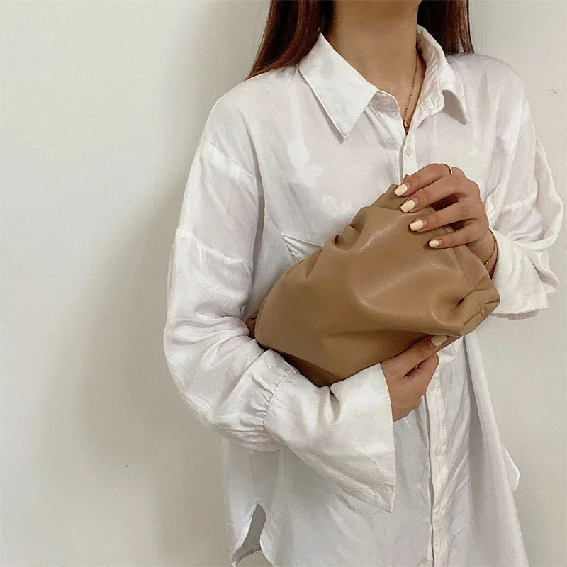 

Bag For Women Cloud Pouch Soft Leather Madame Handbag Single Shoulder Slant Dumpling Bag Retro Purse Women Clutch Crossbody Bag