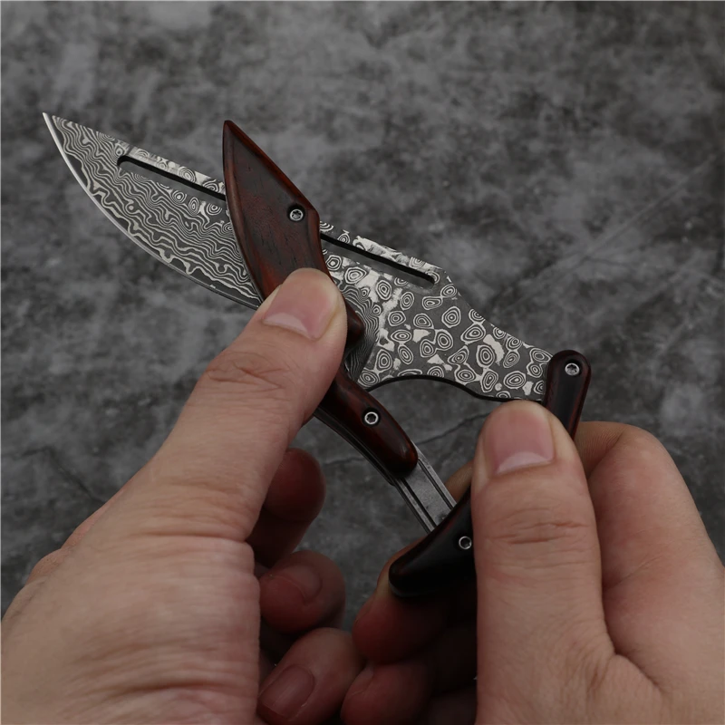 

VG10 Damascus Knives Tactical Hunting Mechanical Folding Knife Fixed Blade Outdoor Camping Survival EDC Pocket Defense Tools