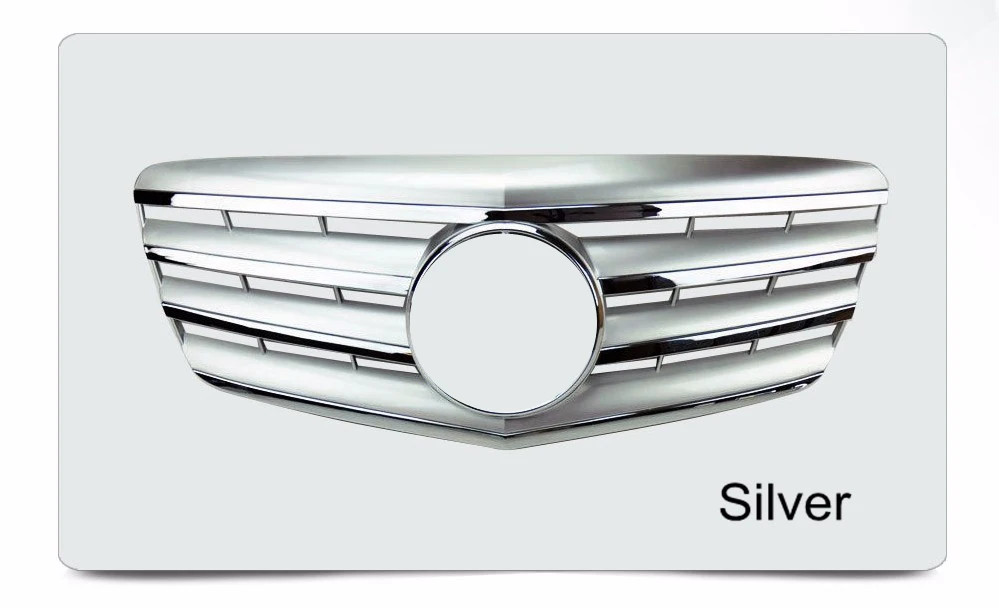 Пластиковая серебряная Передняя решетка для Mercedes E-Class W211 2007 2008 2009 CL style