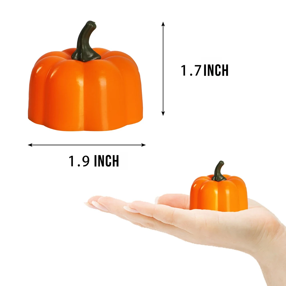 

12PCS Halloween Electronic Candle Simulation Pumpkin Candle Light Decoration Lights Home Decoration Accessories Supplies