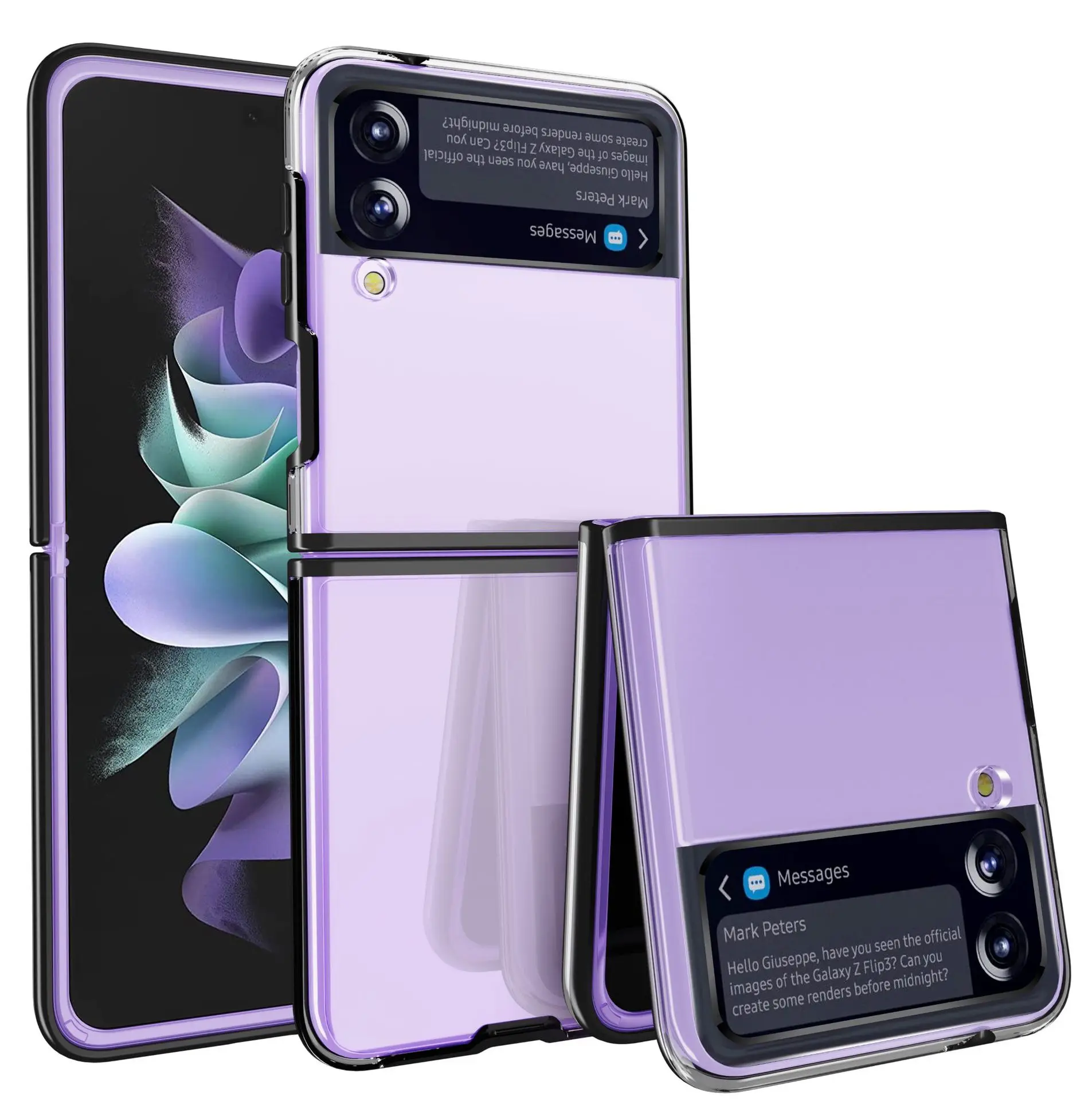

2021.9 NEW TECH TPU and acrylic technology For Samsung Galaxy Z Flip 3 Case F7110 Case