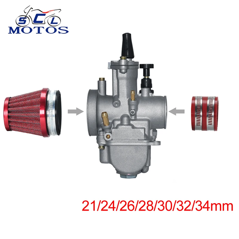 Мотоциклетный карбюратор Sclmotos 21 24 26 28 30 32 34 мм с адаптером воздушный фильтр для Honda