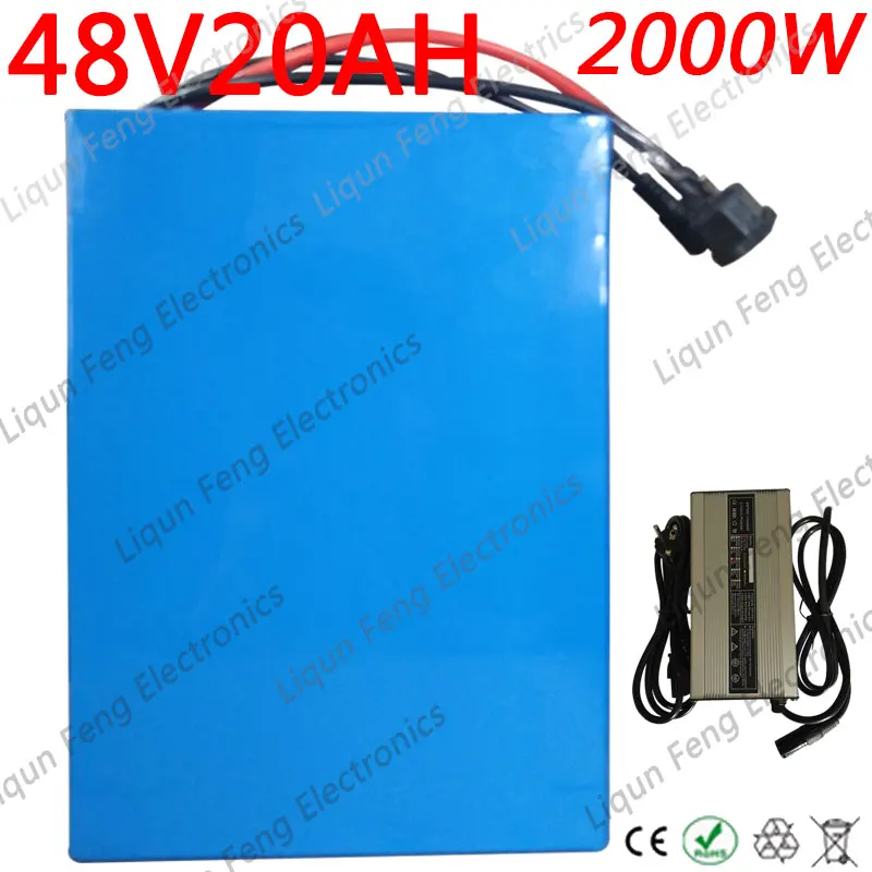 Без налога 48V 20AH комплект литий ионных батарей 1200W скутер батарея электрический