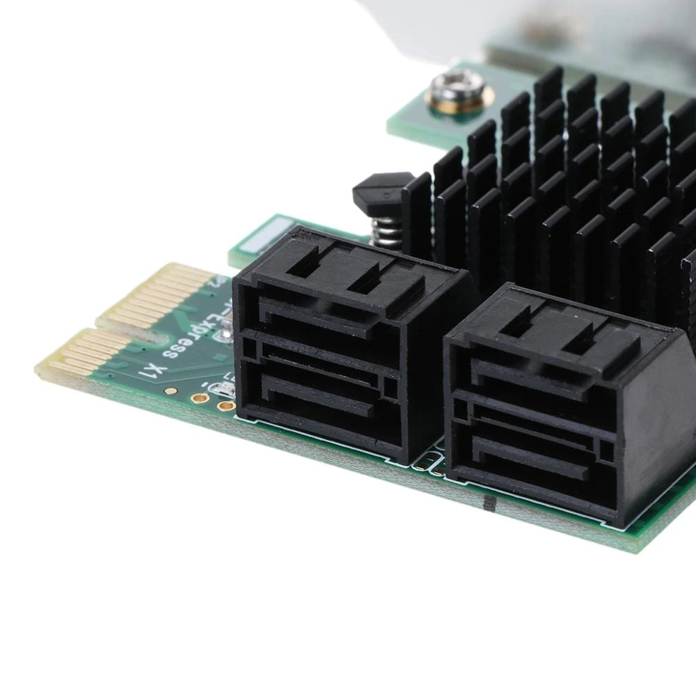 PCI E Express 1x To 4 Port Sata 3 0 III 6G адаптер контроллера преобразователя|Платы расширения| |