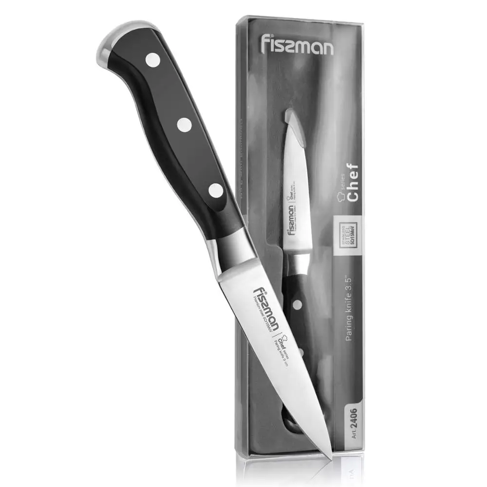 FISSMAN 3 5 дюймовый нож для очистки овощей толщина лезвия 2 0 мм лазерное лезвие