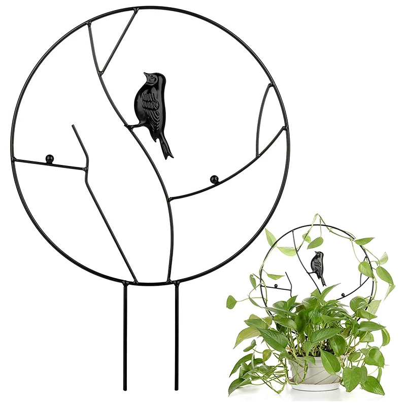 

2PCS Garden Plant Support, Metal Plant Support Pile, Used for Climbing Plants, Flower Climbing Frame, Flower Pot Support