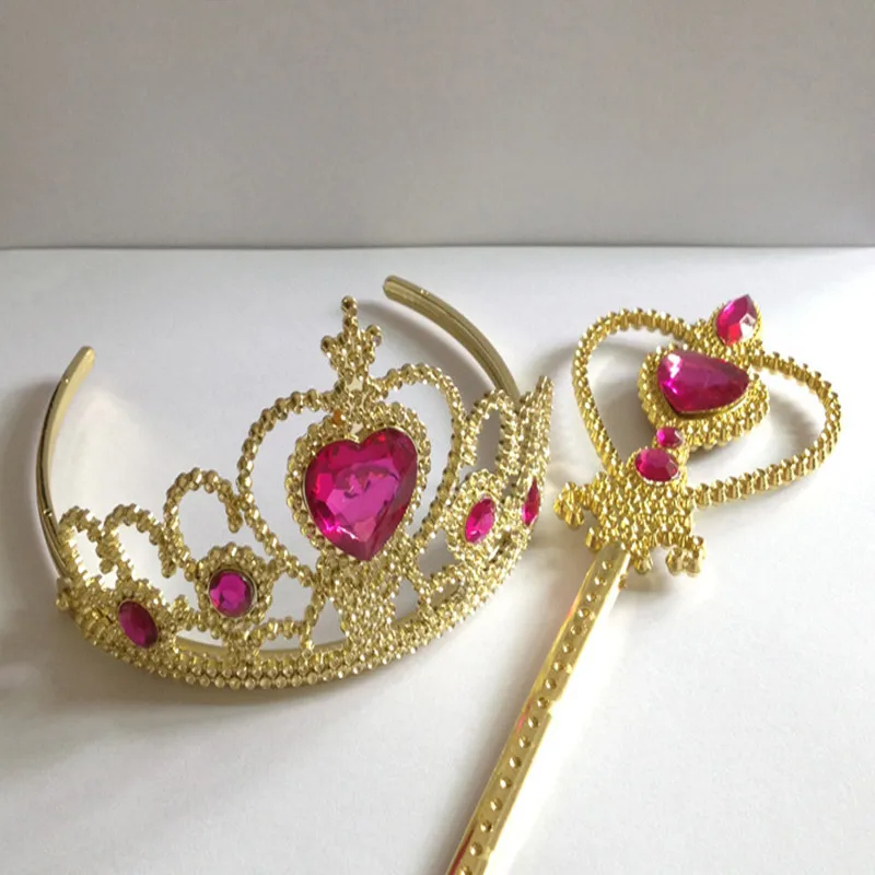 Тиара с кристаллами из мультфильмов Корона Принцесса + волшебная палочка