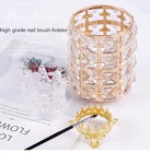 2020NEW Высококачественная Металлическая корона подставка для ногтей Хрустальная бутылка для ногтей Корона держатель кисточки для ногтей аксессуар для дизайна ногтей
