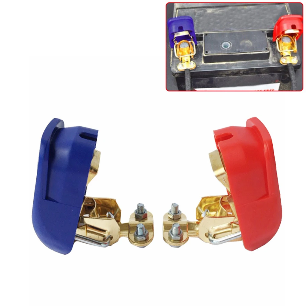 

A Pair Positive & Negative Electrode Quick Release Lift Off Connector Clamps Car Battery Terminals for Car Caravan Boat Moto