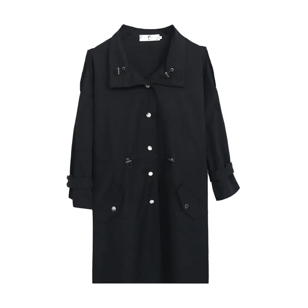

2020 New Women Windbreaker Autumn Slim Single-breasted Female Outwear Plus Large Size Casual Long Trench Coat Feminine 4XL Y300