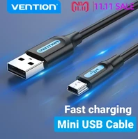 vention mini usb cable mini usb to usb fast data charger cable for mp3 mp4 player car dvr gps digital camera hdd mini usb 1m 3m