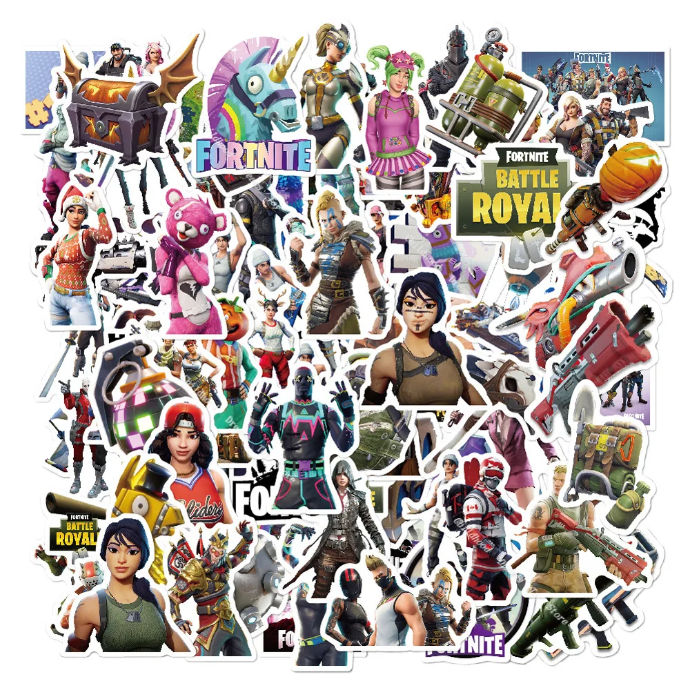 104 шт./компл. не повторяющийся стикер Fortnite набор игрушек игра Дорожный