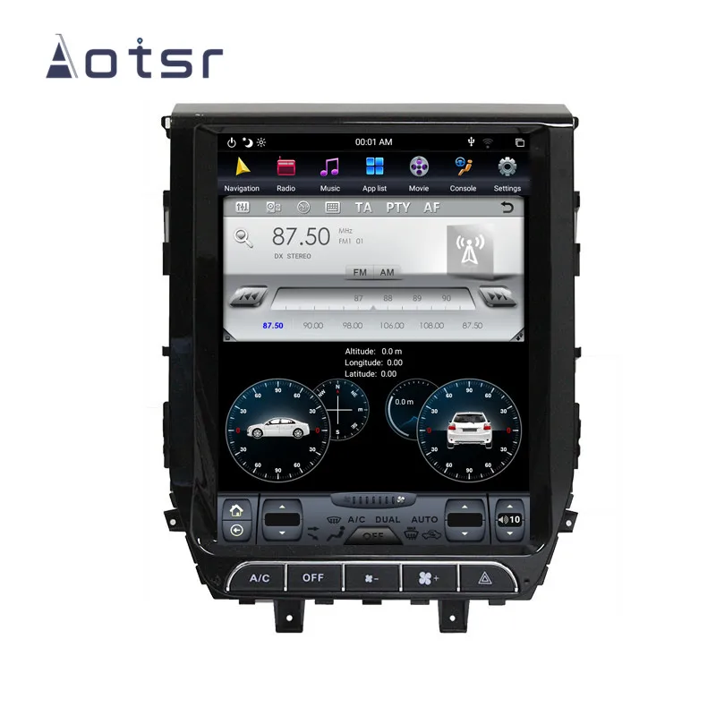 Aotsr 12 1 &quotвертикальный экран Android 8 автомобильный DVD мультимедийный плеер GPS