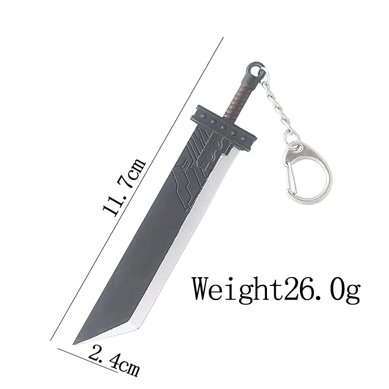 

Game Berserk Sword Keychain Black Swordsman Guts Dragonslayer Sword Key Chain for Men Metal Car Keyring Cosplay Jewelry Gift