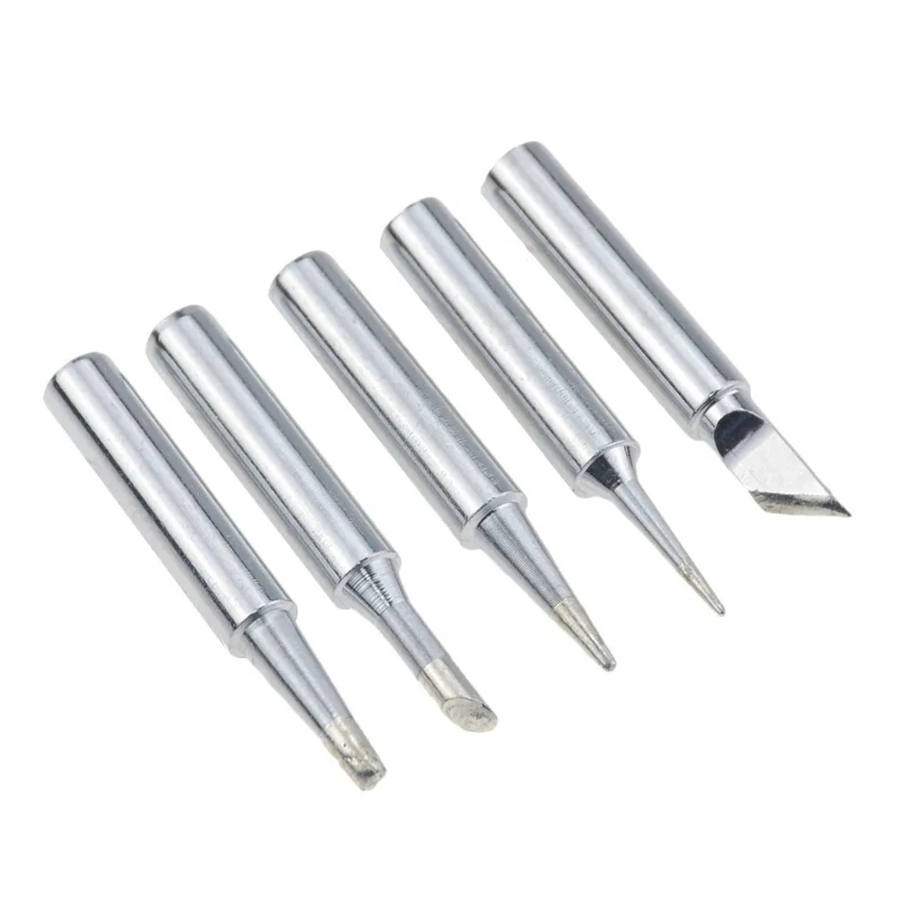 

5pcs/set 900M-T Pure Copper Soldering Iron Tips Lead-free Welding Solder Tools Pure Copper Soldering Iron Tip 900M-T Soldering