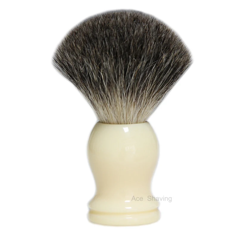 Mixed Badger Hair Badger щетка для бритья волос для лица чистая борода удаляет мыло инструмент для очистки волос черная ручка из смолы - Цвет: Mixed Badger Hair