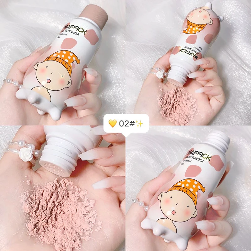 1 ПК Маленькая детская бутылочка рассыпчатого пудры с матирующим эффектом, долговременным консилером, водонепроницаемым прозрачным финишным покрытием TSLM1