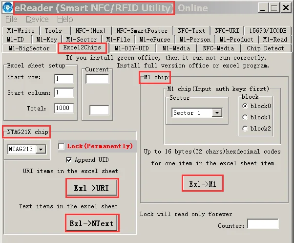 

Dual Antennas NFC Reader Writer ER322+SOFTWARE+2 Tags