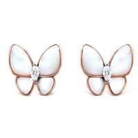 fashion s925 sterling silver butterfly goth cubic zirconia earrings women grace personality girl 18k rose gold fine jewelry 2022