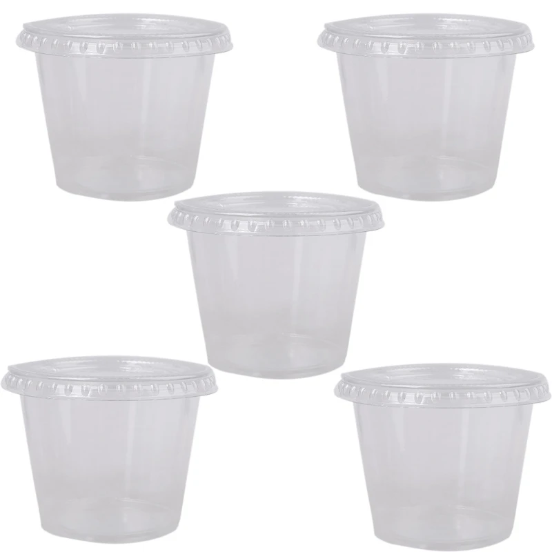 5 шт одноразовые пластиковые коробки прозрачный органайзер для хранения унций