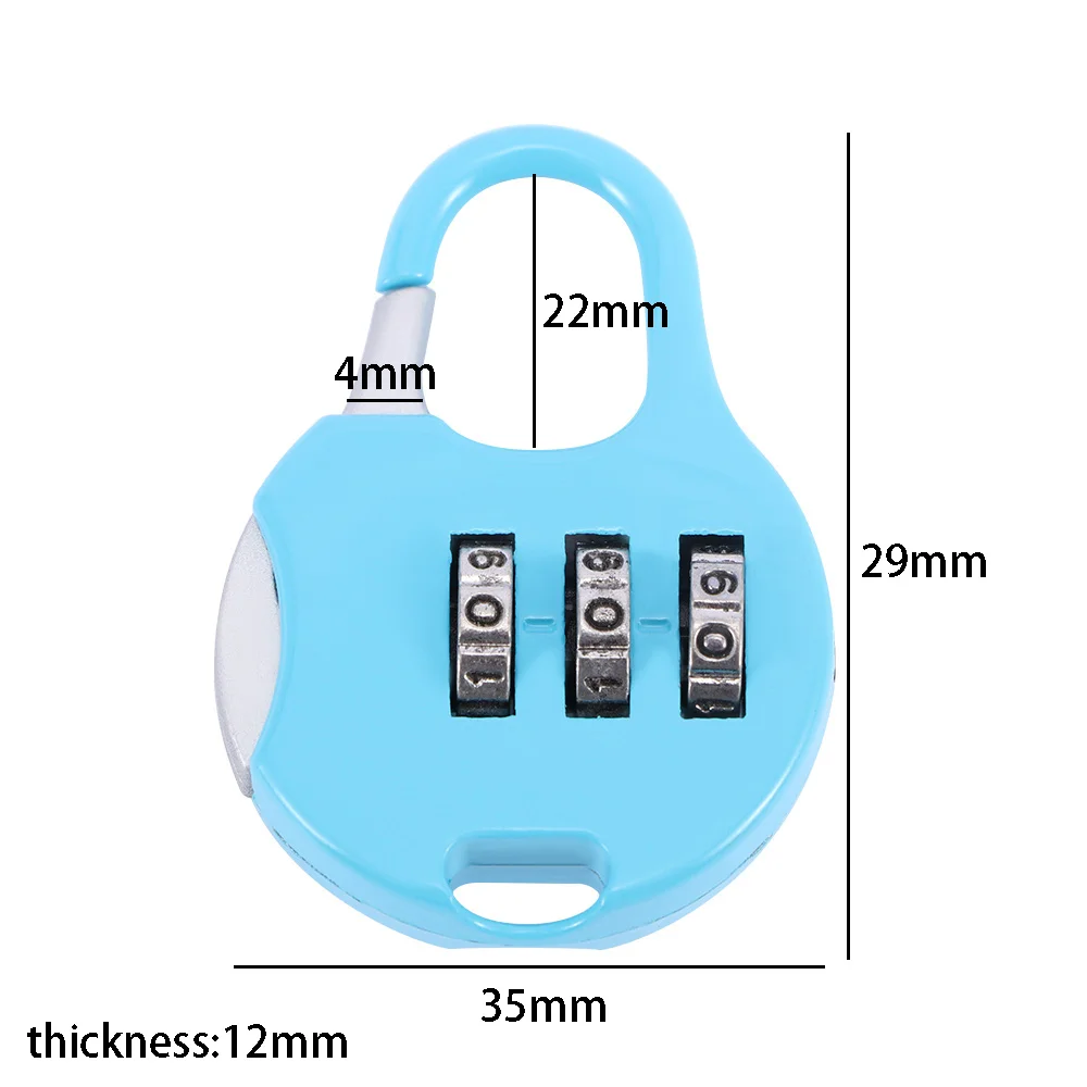 Мини 3 цифр пароль Комбинированный Замок беззаботных путешествий безопасный