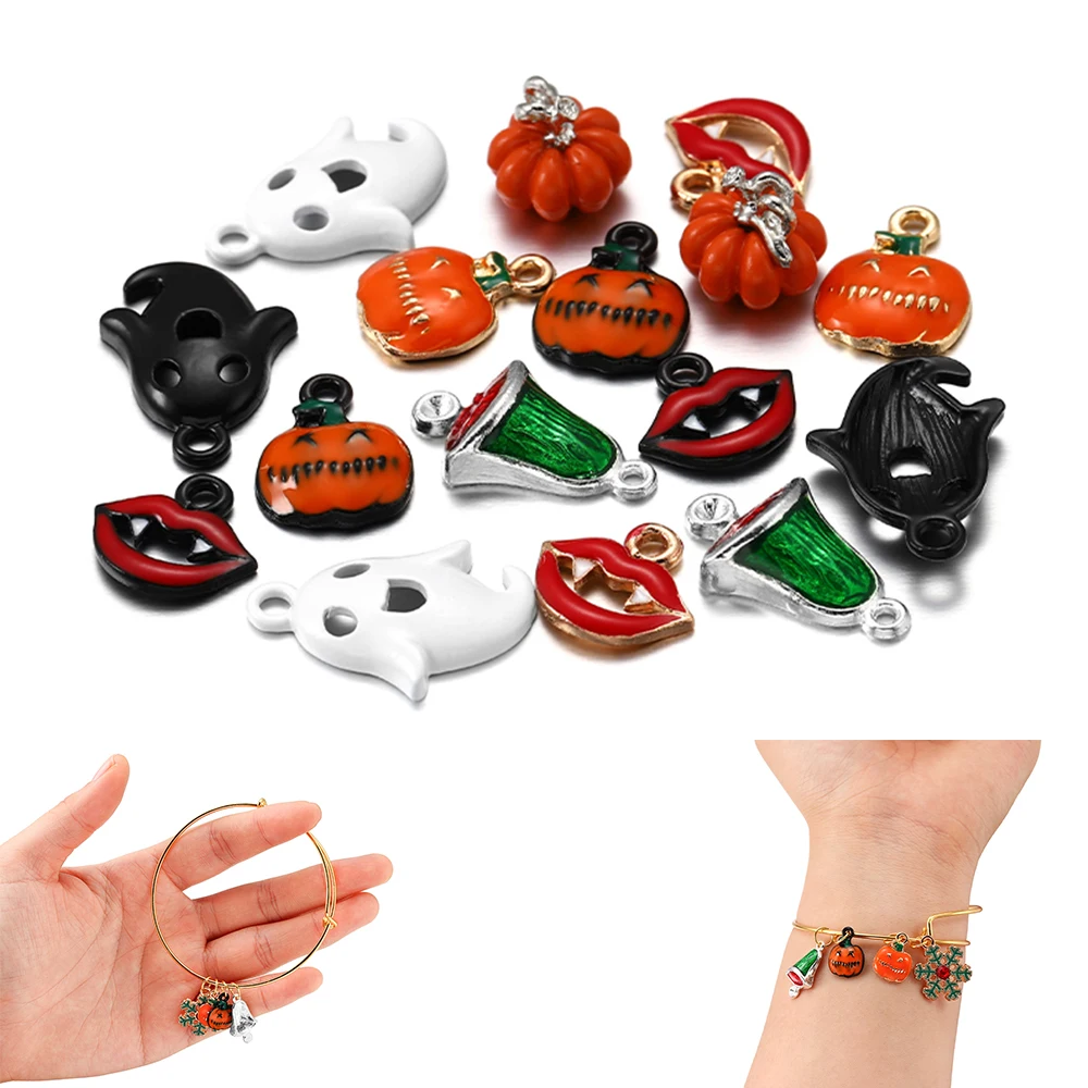 Модные бусины 20 шт./лот браслет подвеска серьги Хэллоуин сплав ручной работы для