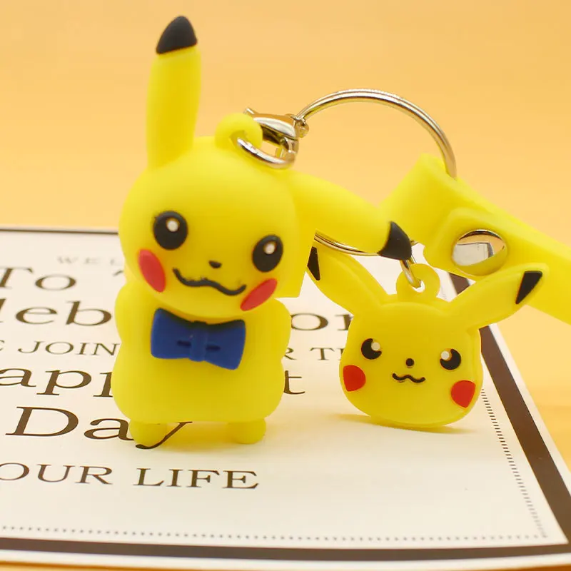 Креативный мультфильм Пикачу Кукла Кулон брелок для автомобиля Мода Аниме