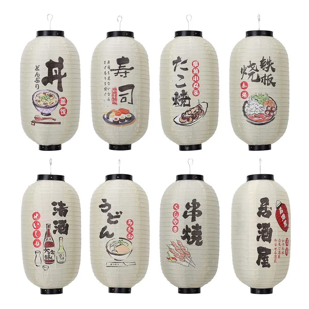 

Японский фонарь, водостойкий, с принтом в традиционном японском стиле, подвесной фонарь для бистро, рамен, сашими, суши, декор для ресторана