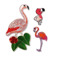 wholesale patches badges flamingo embroidery patch cartoon animal badges clothing accessories iron on patches sewing supplies